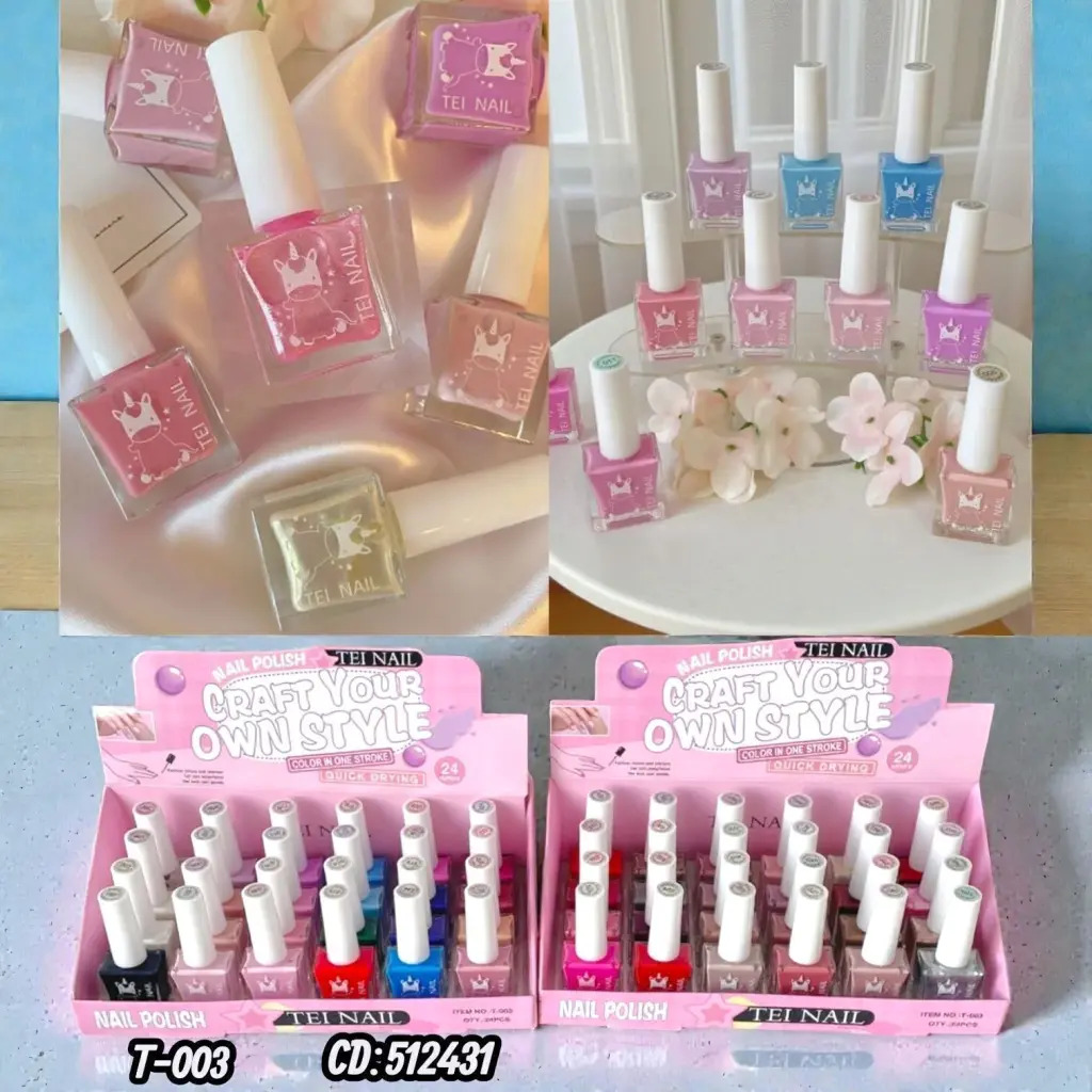 ESMALTE COMUN TEI NAIL CAJA X24 T003 CD: 512431