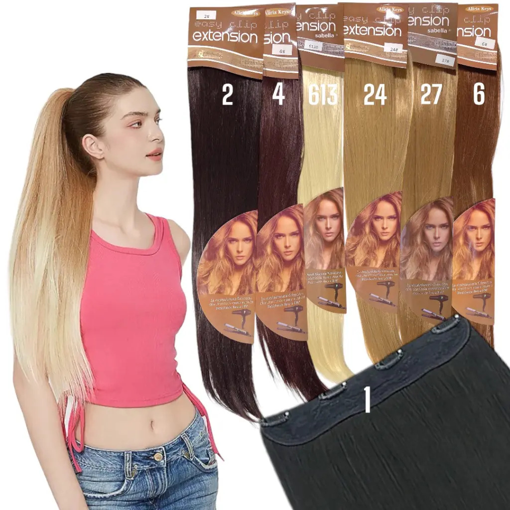 EXTENSIONES CORTINA PELO LACIO CON CLIPS NO24
