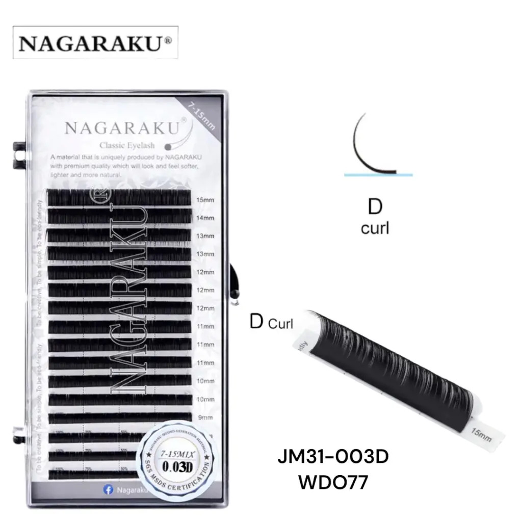 [PT-0284] EXTENSIONES DE PESTAÑA CLASSIC NAGARAKU 7-15MM MIX 0.03D