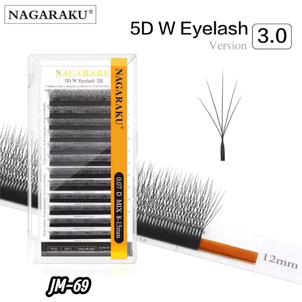 EXTENSIONES DE PESTAÑA TECNOLOGICA 5D W 3.0 NAGARAKU 0.07D MIX 8-15MM CD: JM-69