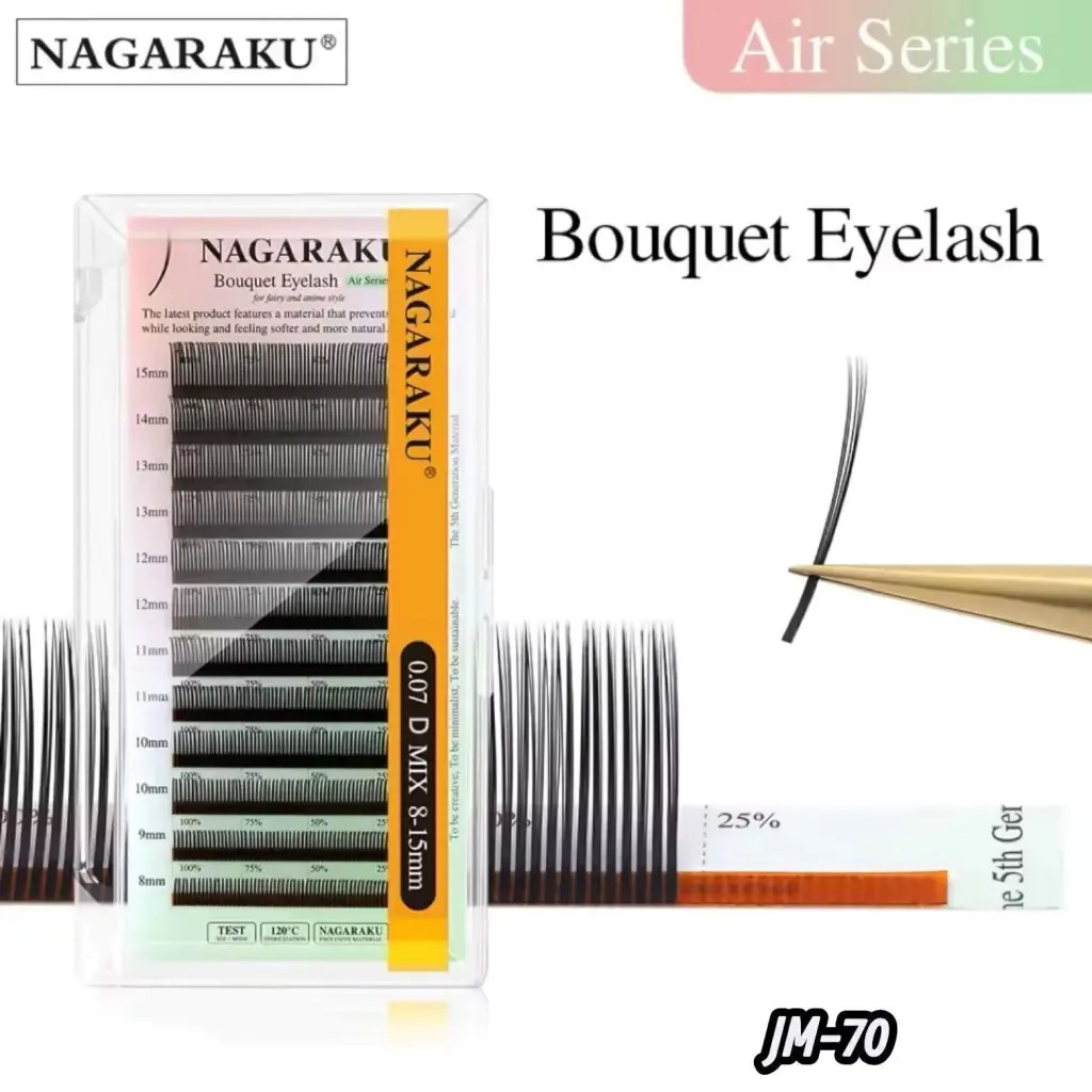 EXTENSIONES DE PESTAÑAS NAGARAKU BOUQUET EYELASH 0.07D MIX 8-15MM CD: JM-70