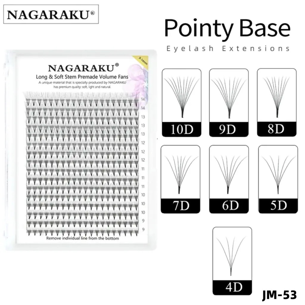 EXTENSIONES DE PESTAÑAS NAGARAKU PREMADE VOLUME FANS/Pointy-base CD: JM-53
