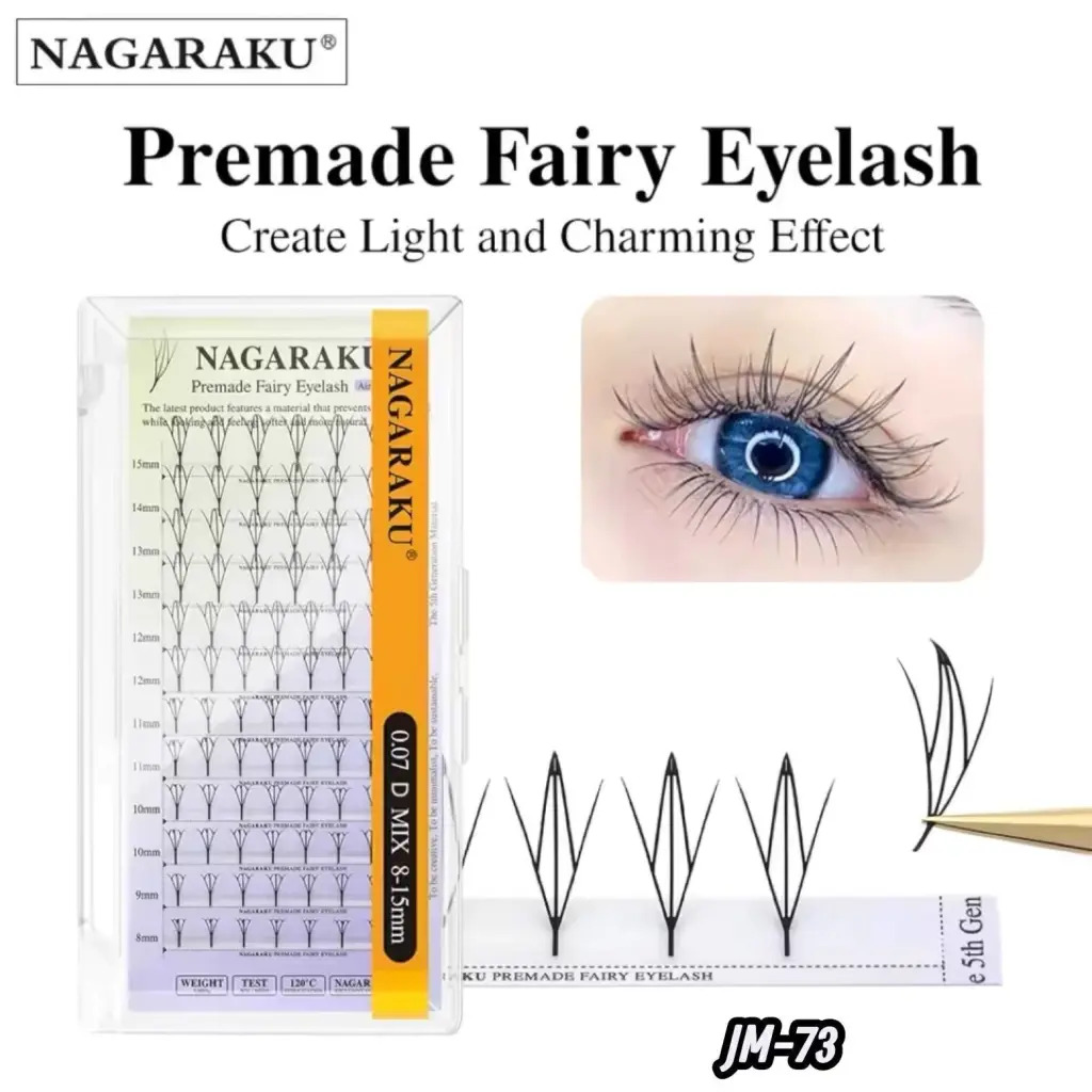 EXTENSIONES DE PESTAÑAS PREMADE FAIRY NAGARAKU 0.07 D MIX 8-15MM CD: JM-73