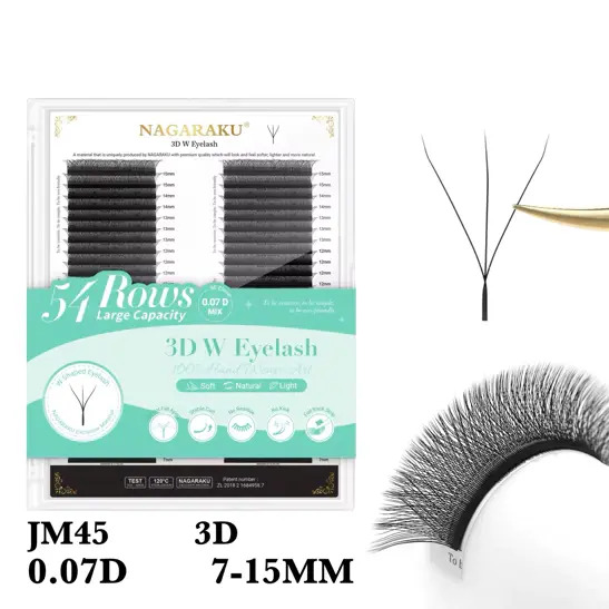 EXTENSIONES DE PESTAÑAS TECNOLOGICAS 54ROWS 3D W NAGARAKU 0.07D MIX