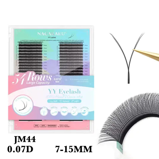 EXTENSIONES DE PESTAÑAS TECNOLOGICAS 54ROWS YY NAGARAKU 0.07D JM-44