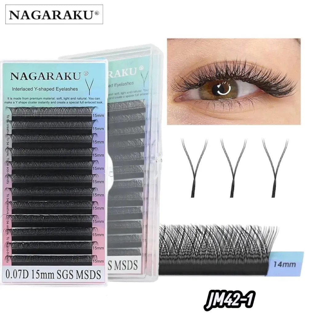 EXTENSIONES DE PESTAÑAS TECNOLOGICAS NAGARAKU YY 0.07D MEDIDA UNICA JM42-1