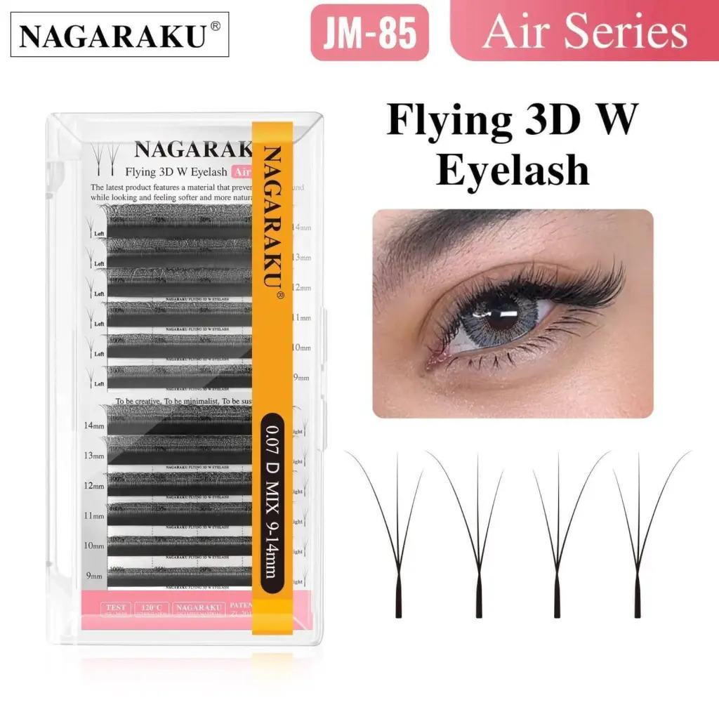 FIYING 3D W EYELASH EXTENSIONES DE PESTAÑA NAGARAKU 0.07D MIX 9-14MM CD: JM-85