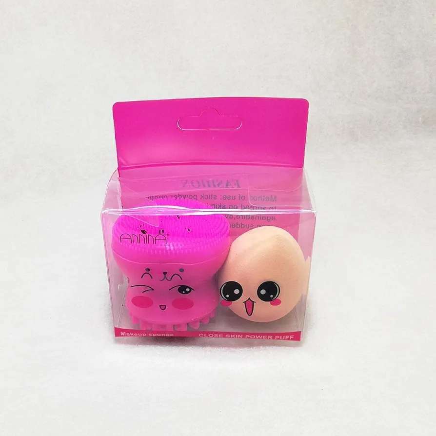 Kit De Cepillo Facial Pulpo Y Esponja Maquillaje , Mayoreo