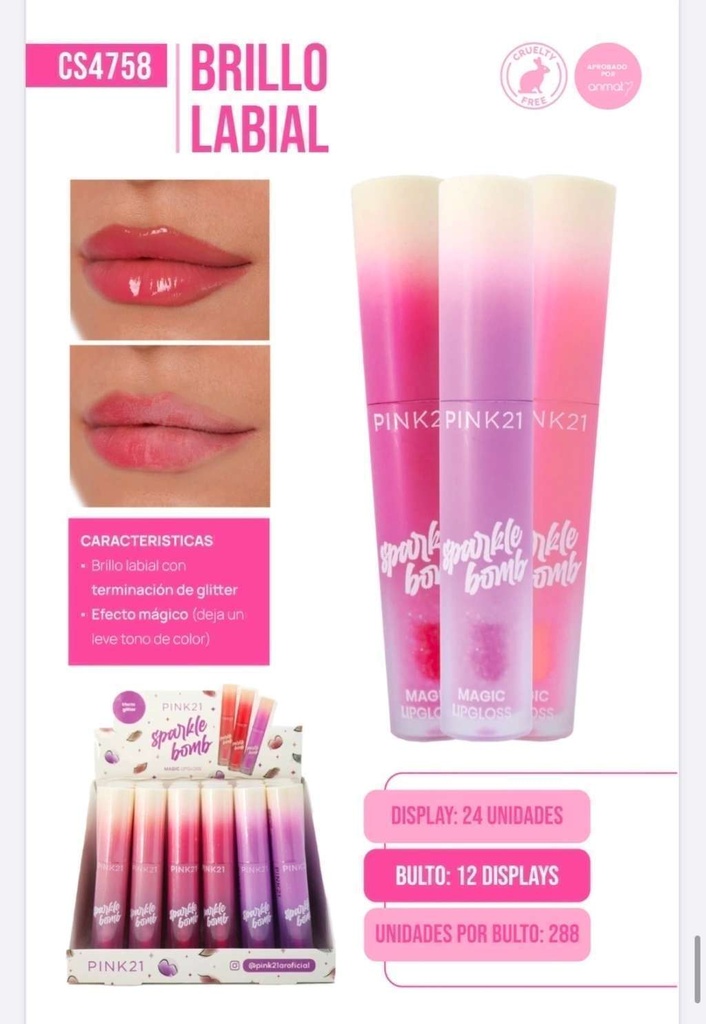LABIAL BRILLO PINK21 CS4758