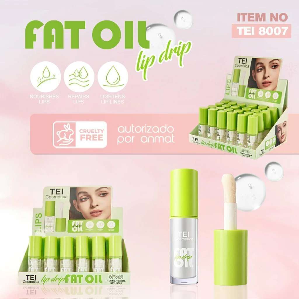 Lip Drip Gloss Fat Oil Humectante De Labios TEI8007B