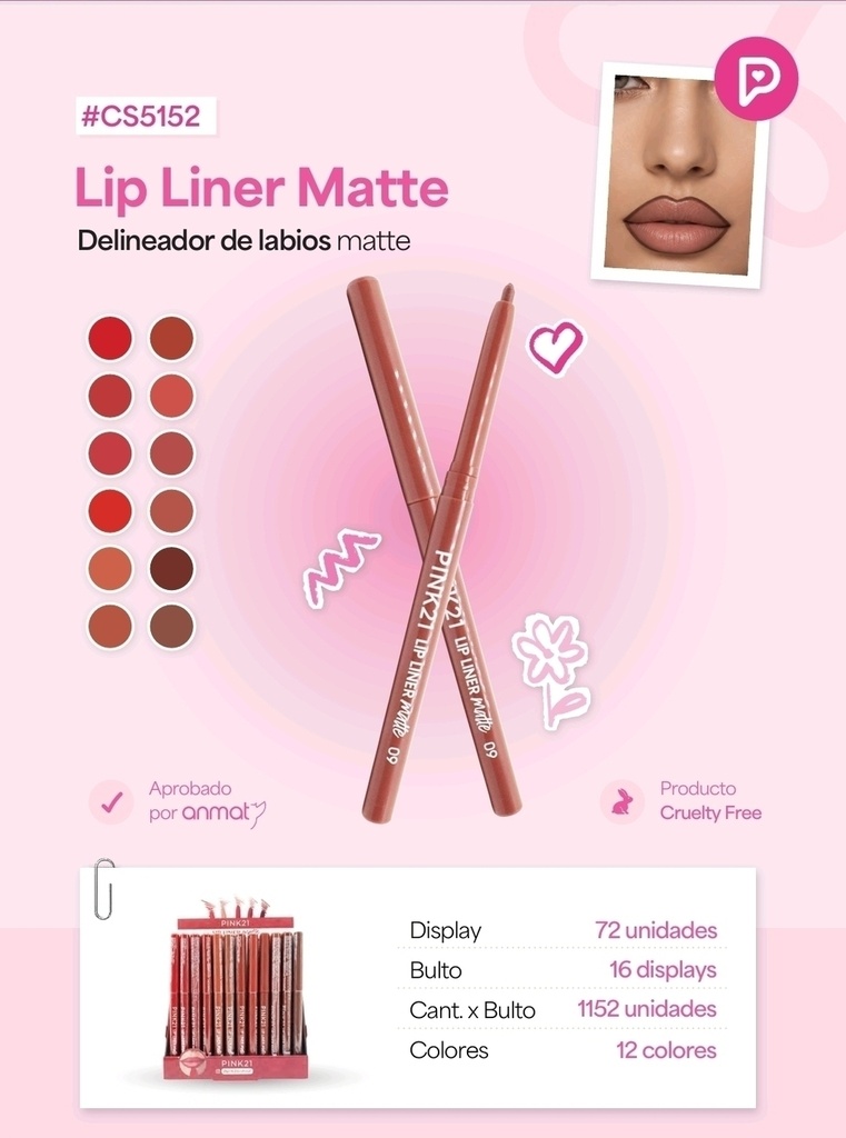 LIP LINER MATTE PINK21 CS5152
