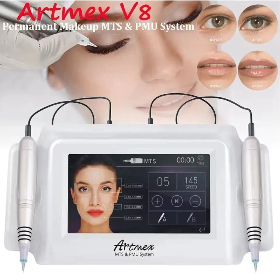 MAQUINAS DE TATUAJE DE MAQUILLAJE PERMANENTE DIGITAL MTS PARA TATUAJE DE CEJAS V8