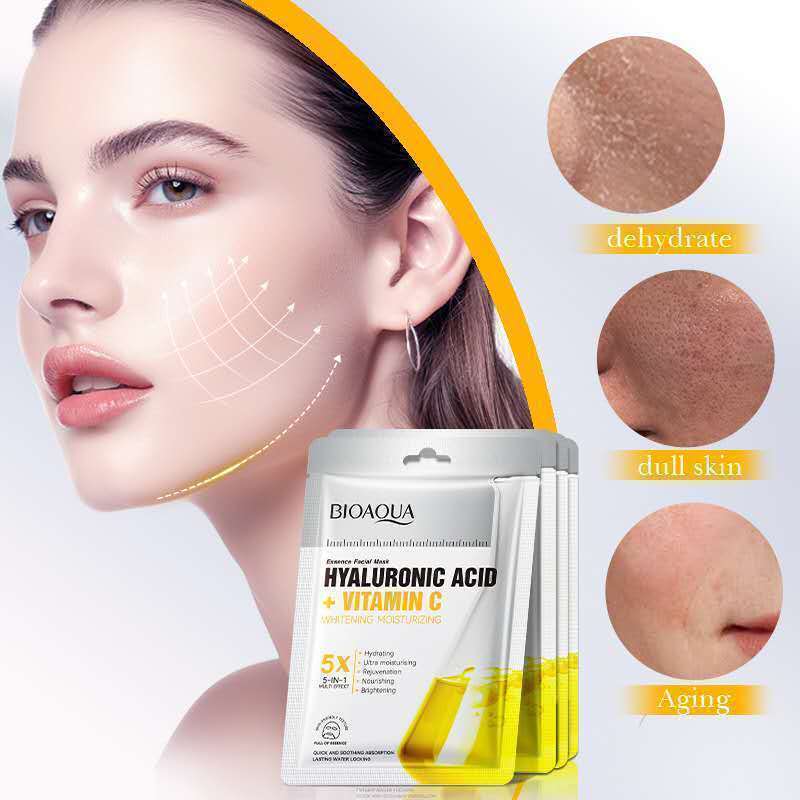 MASCARILLA FACIAL ÁCIDO HIALURÓNICO Y VITAMINA C