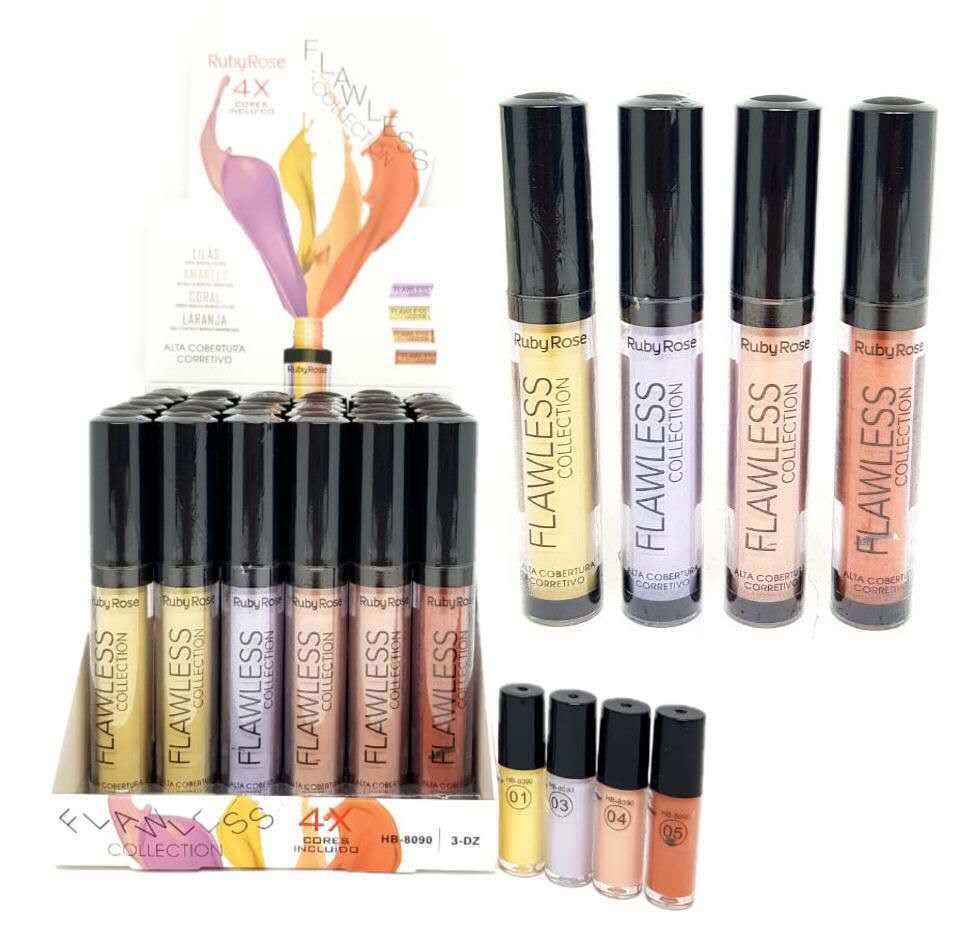 Novo Corretivo Líquido Flawless Color Skin Ruby Rose HB8090