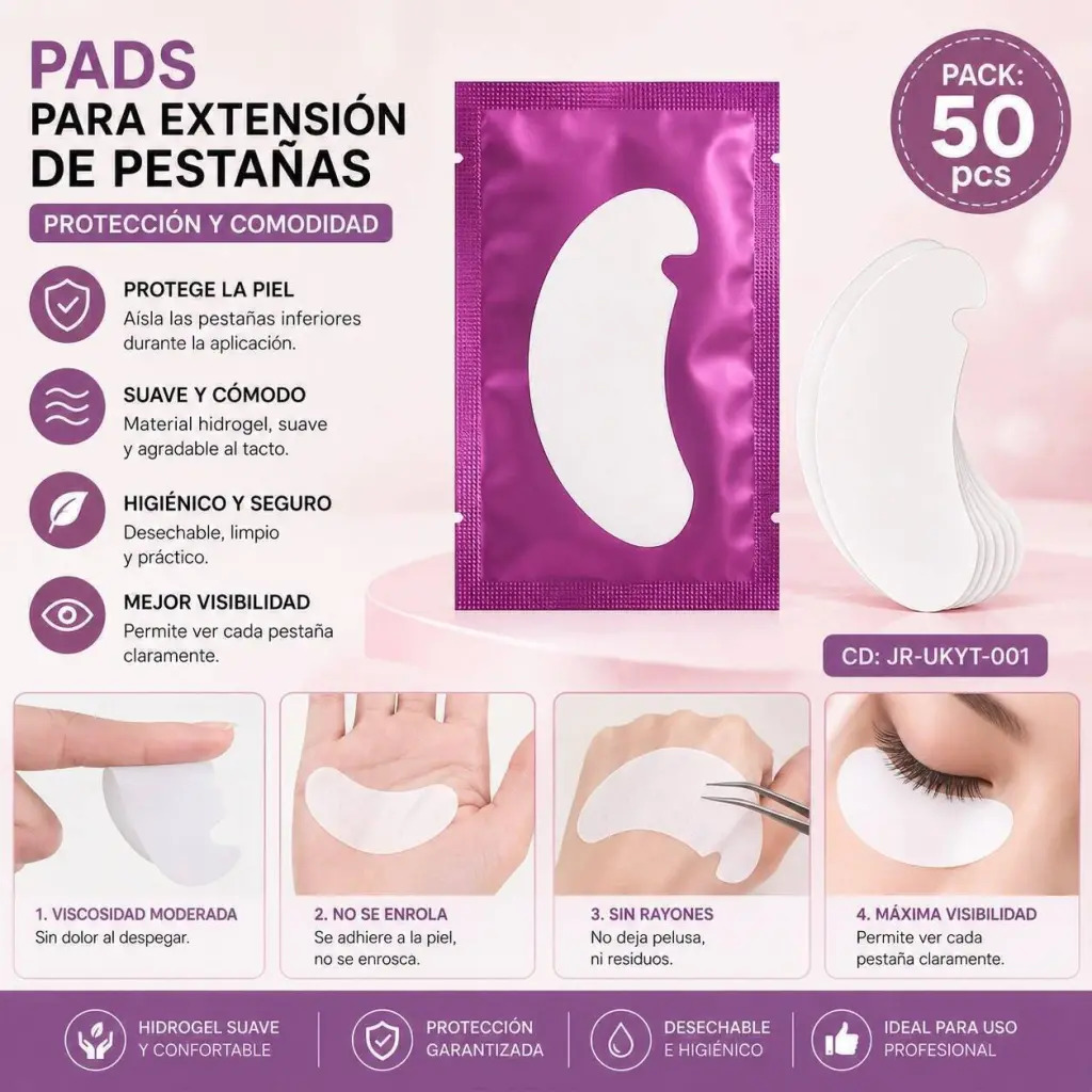 [PT-1247] PARCHES DESCARTABLES PARA EXTENSION DE PESTAÑAS CD: JR-UKYT 001