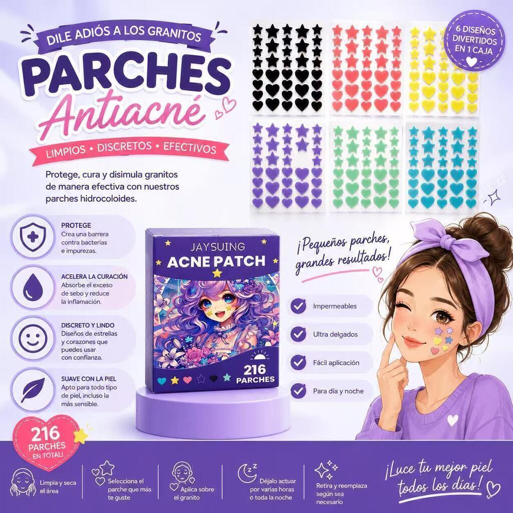 PARCHES PARA ACNE 216PCS 652108
