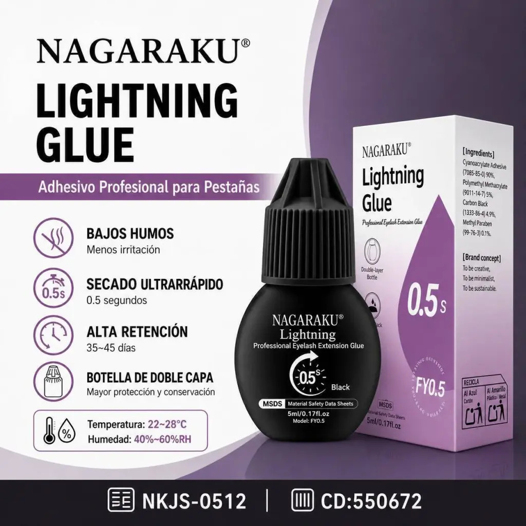 PEGAMENTO DE NAGARAKU PARA EXTENSIONES DE PESTAÑAS 0.5S CD: 550672