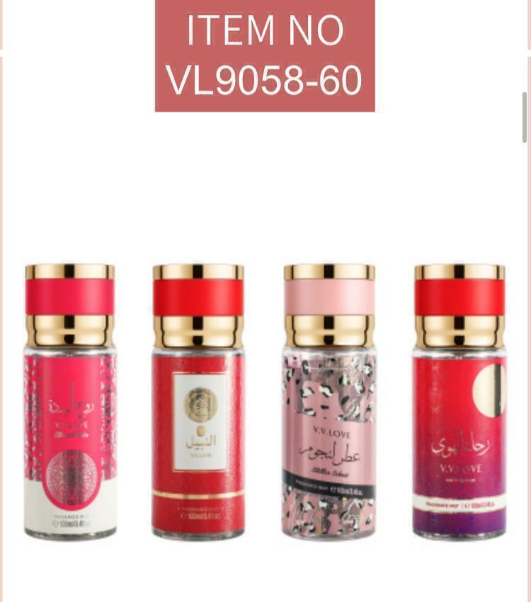 PERFUME BODY SPRAY V.V.LOVE VL9058-60