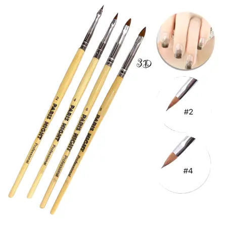 PINCEL 3D MANGO DE MADERA N2 Y N4