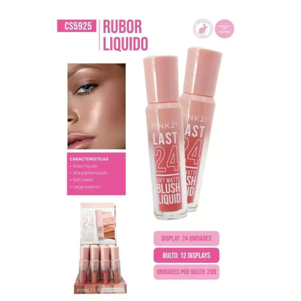 PINK21 LAST 24 BLUSH RUBOR LIQUIDO CS5925