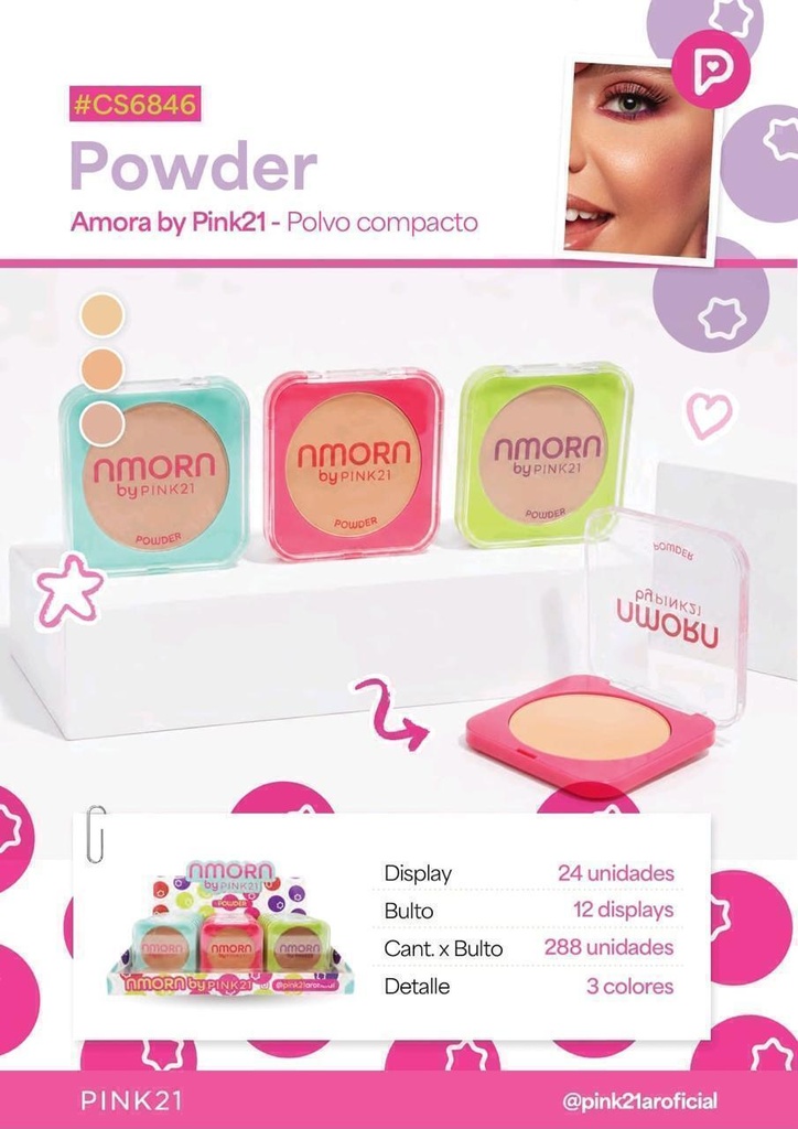 POLVO COMPACTO PINK21 CS6846