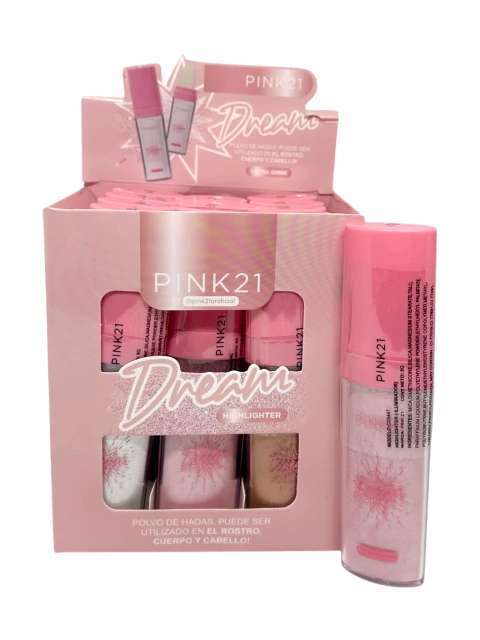 POLVO DE HADAS PUEDE SER UTILIZADO EN EL ROSTRO CUERPO Y CABELLO PINK 21 CS5447