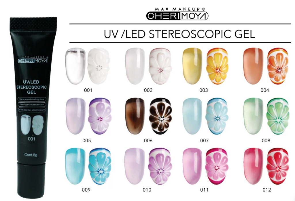 Gel Stereocopic, colores surtidos CHERIMOYA___PACK  X12