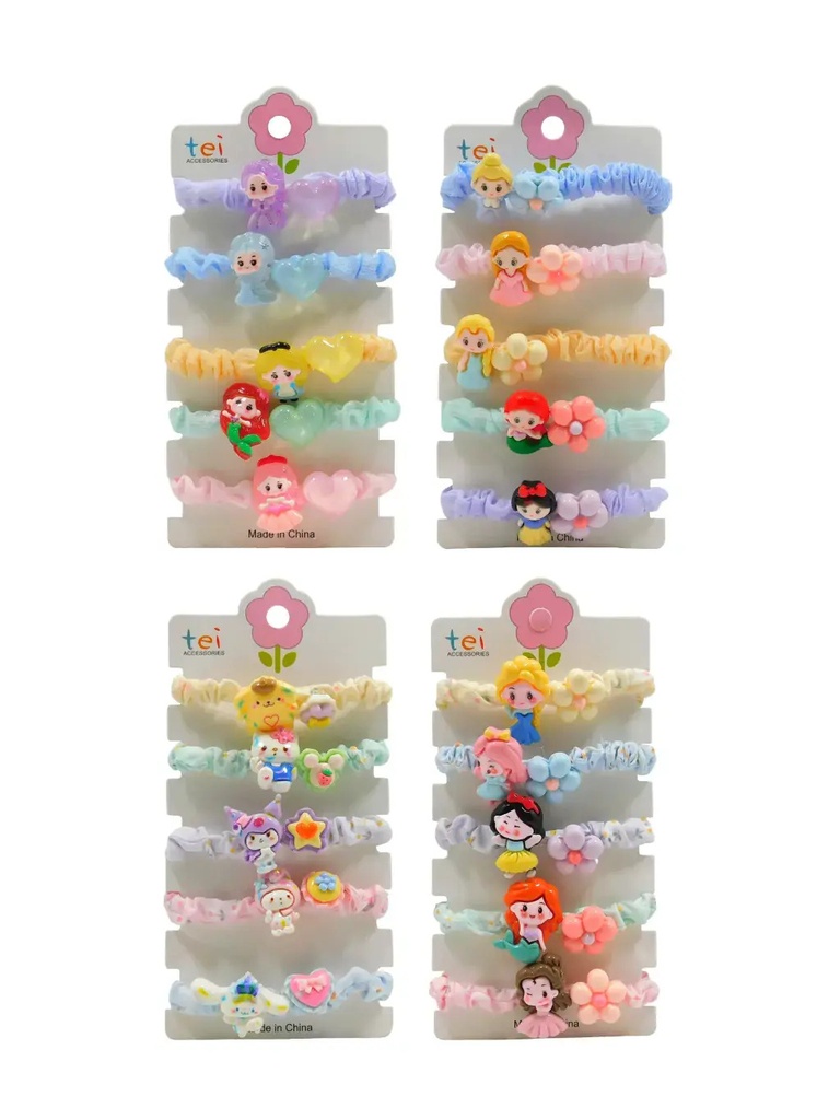 [PT-0777] Set x 5 Colitas con Dijes y Personajes