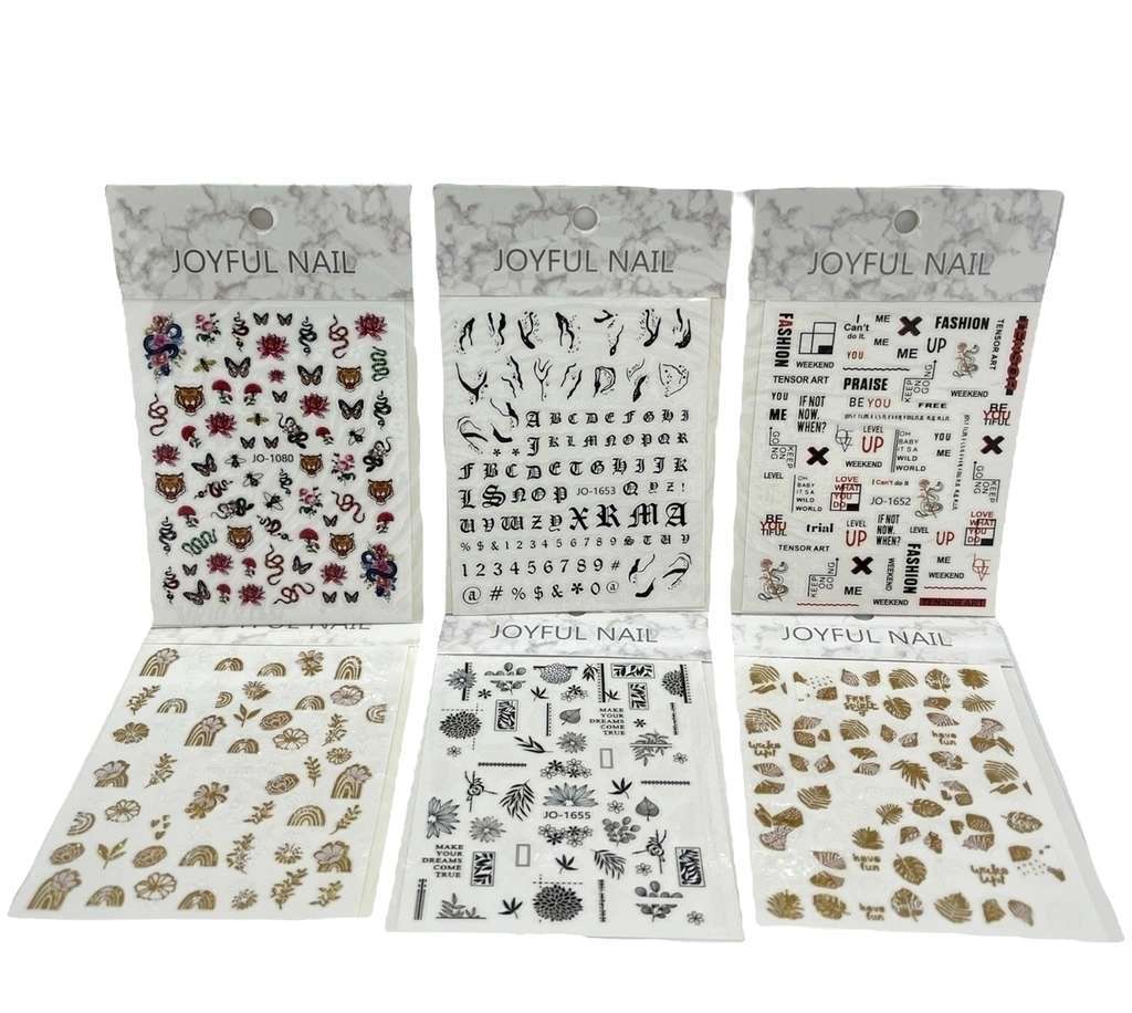 Sticker para uñas diseños mix surtido joyful nail