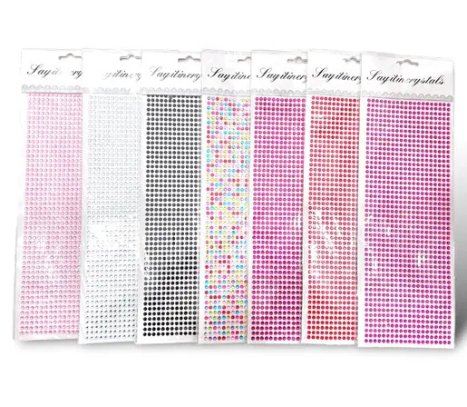 STRASS AUTODHESIVO POR PLANCHA C/U