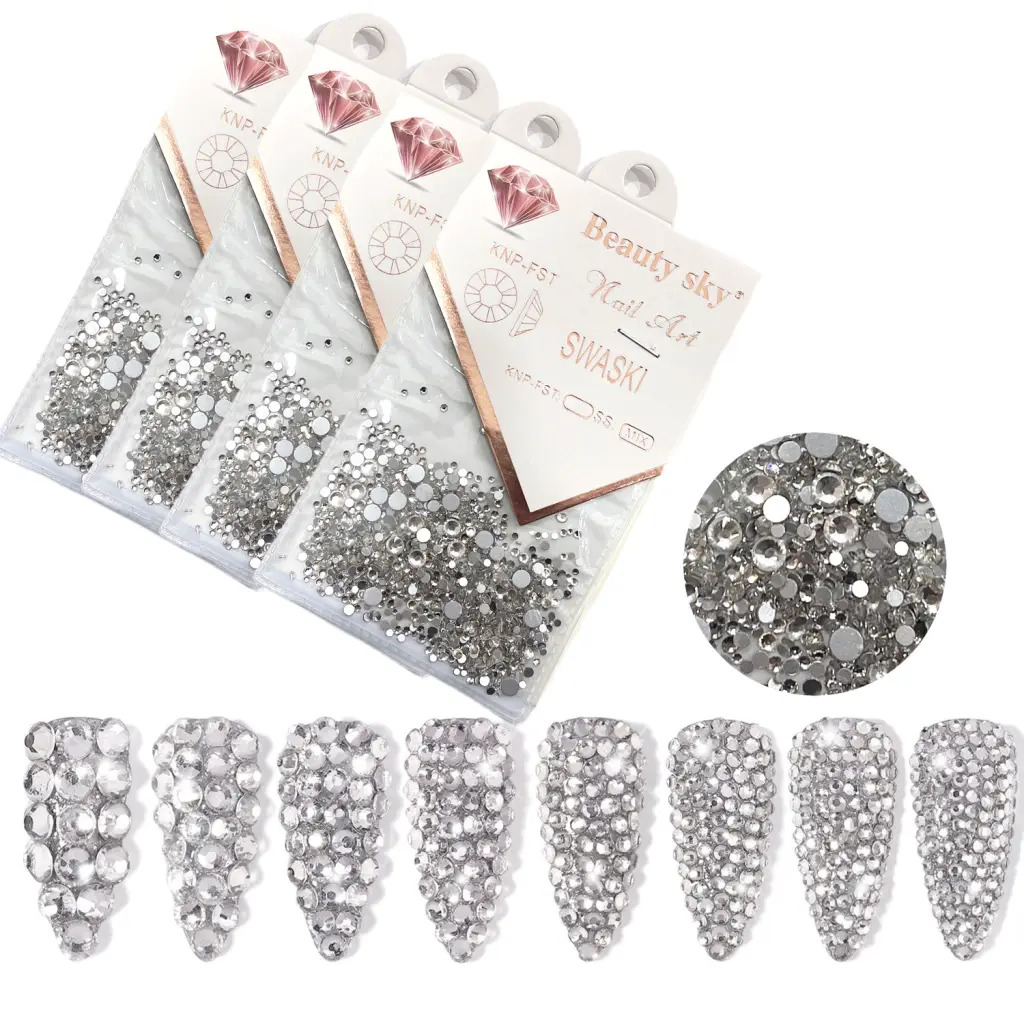 STRASS DE UÑAS PLATEADO BEAUTY SKY