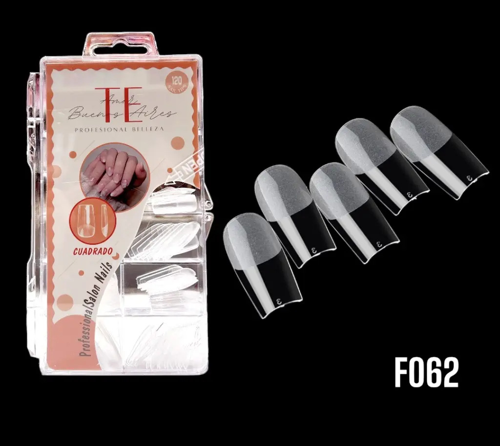 TIPS SOFT GEL （TE AMO BS AS) CUADRADA PRELIMADAS CD：