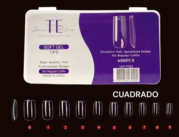 TIPS SOFT GEL （TE AMO BS AS) CUADRADO CD：
