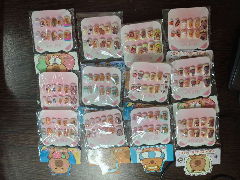 Uñas Postizas Para Niñas Infantil Con Pegameto PAQUETE 12U 803331