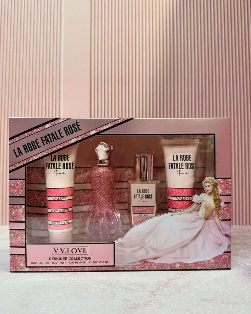 V.V.LOVE KIT PERFUME&BODY LA ROBE FATALE ROSE VL1044