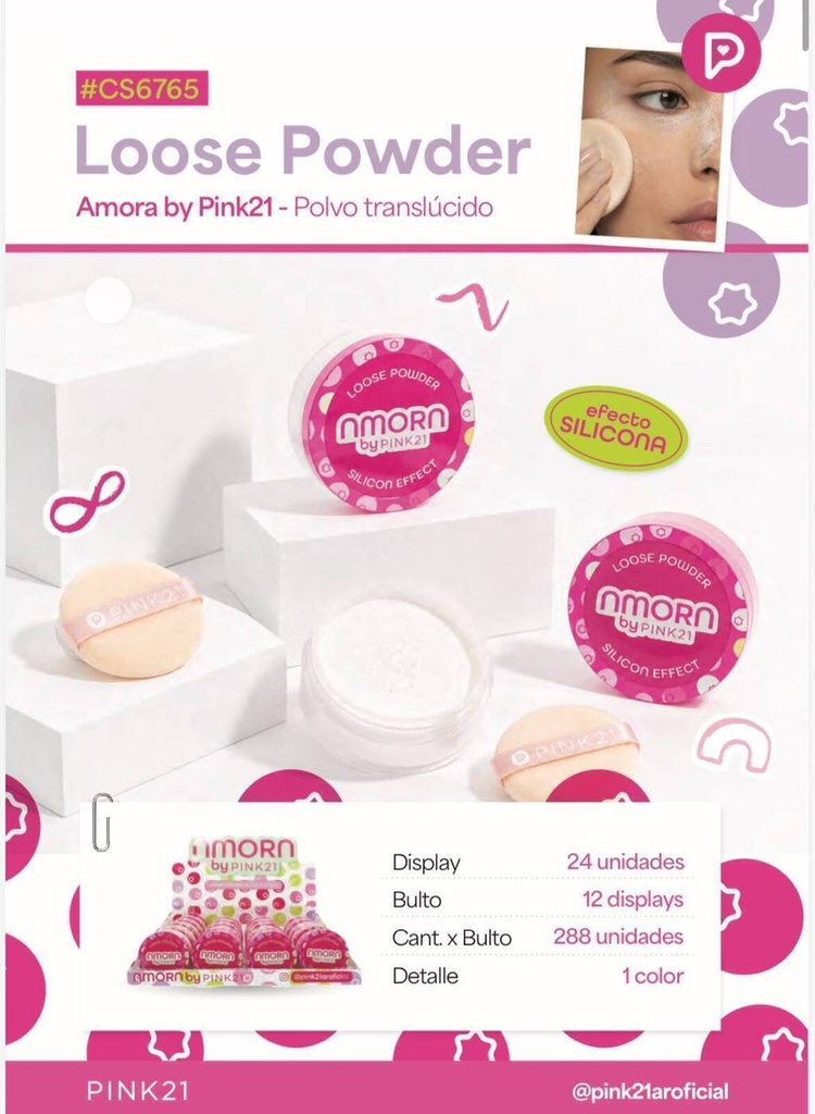 Polvo translucido EFECTO SILICONA PINK 21