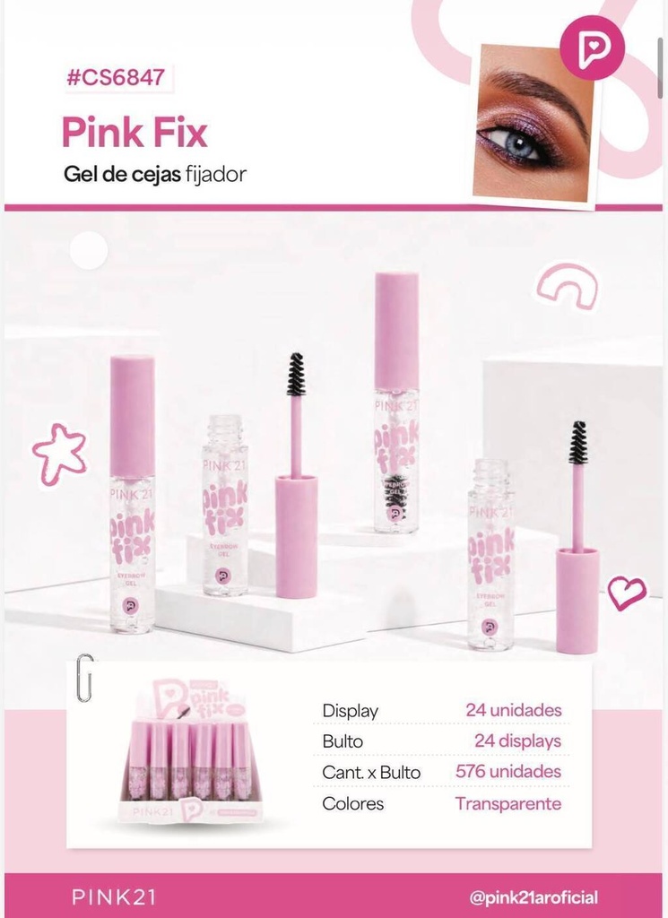Mascara de gel para cejas PINK21