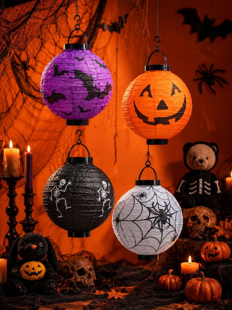 LAMPARA DE PAPEL HALLOWEEN C/U