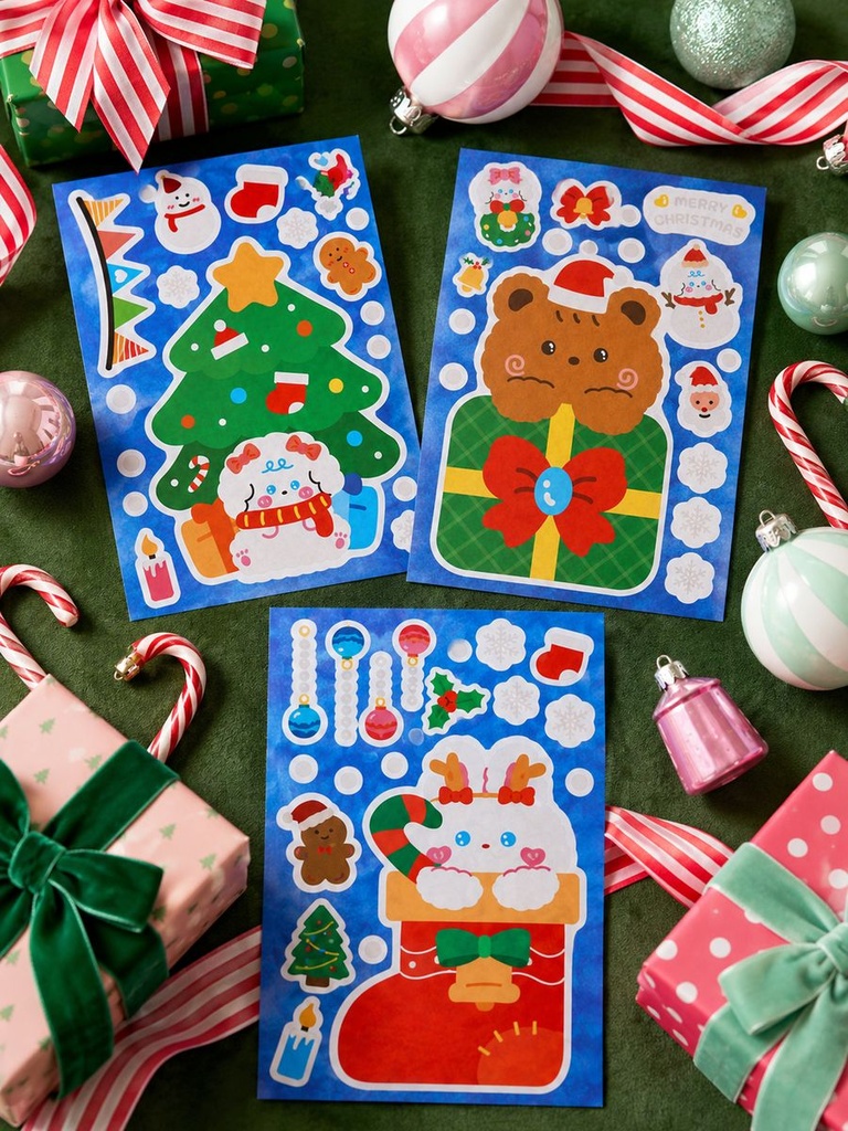 [PP- FB20386] STICKERS DE NAVIDAD PCS*5