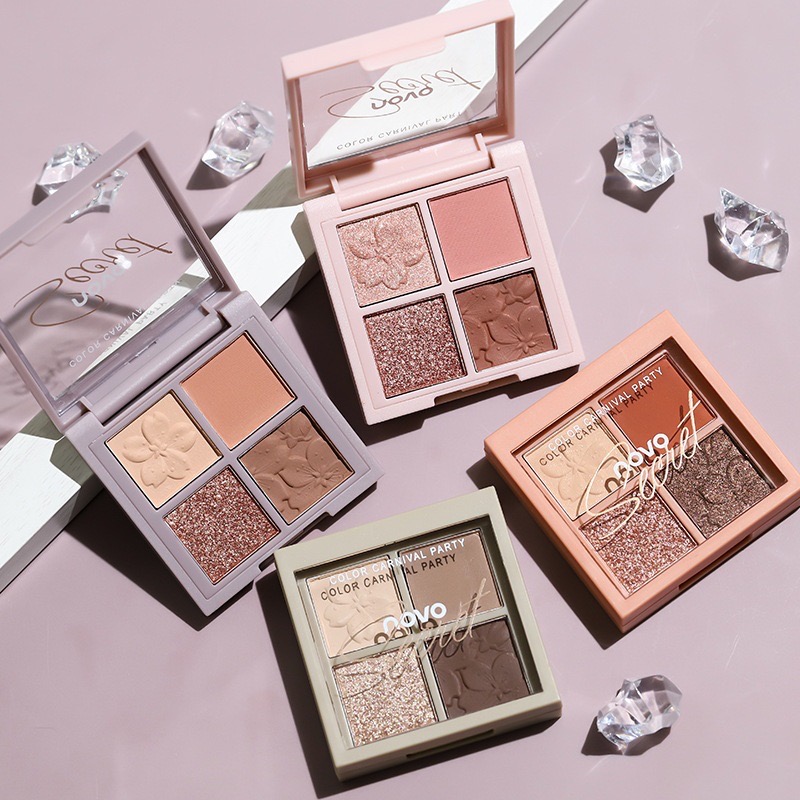 Paleta de sombras 4 tonos Novo