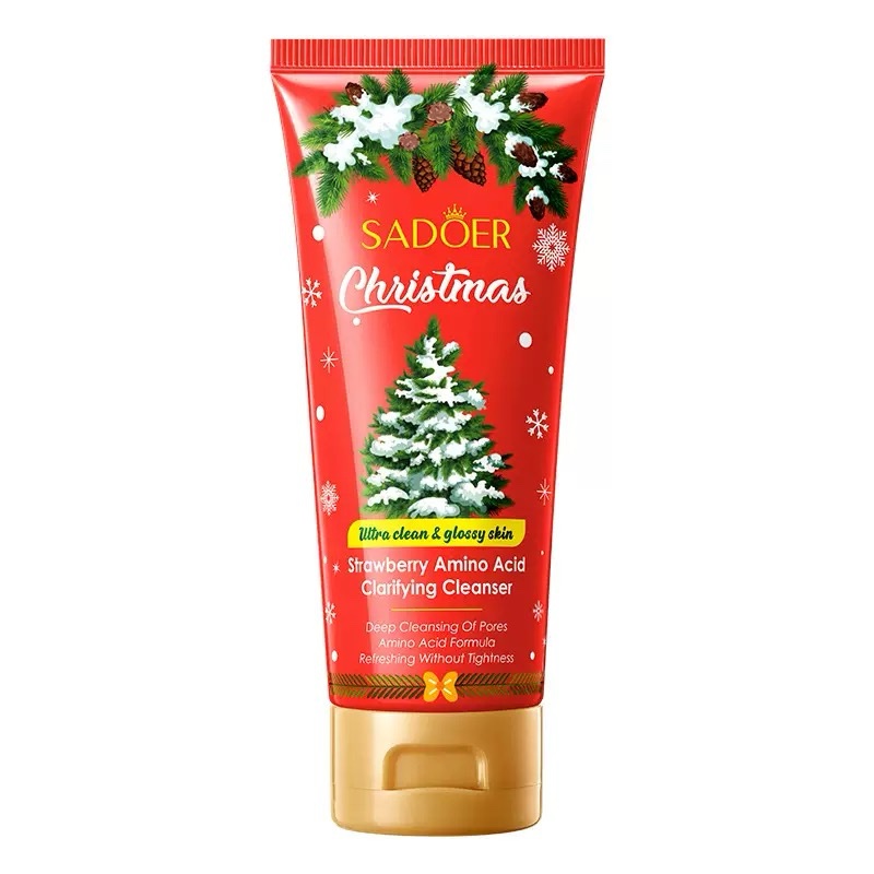 Crema limpiadora facial frutilla Sadoer edición navideña Sadoer