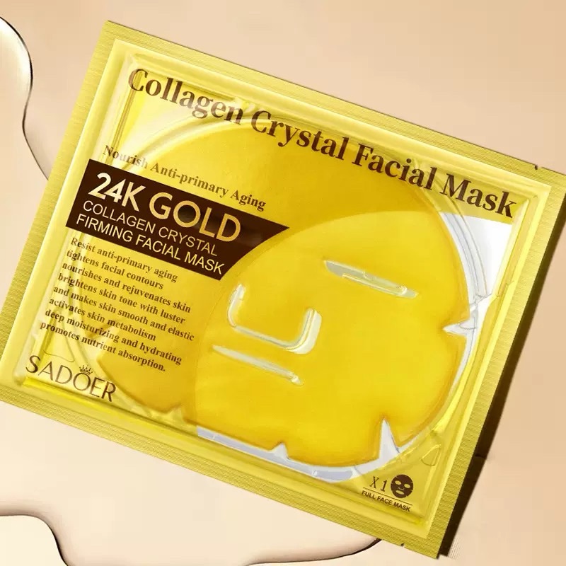 Mascarilla Colageno dorada 24k gold hidratante reafirmante Sadoer