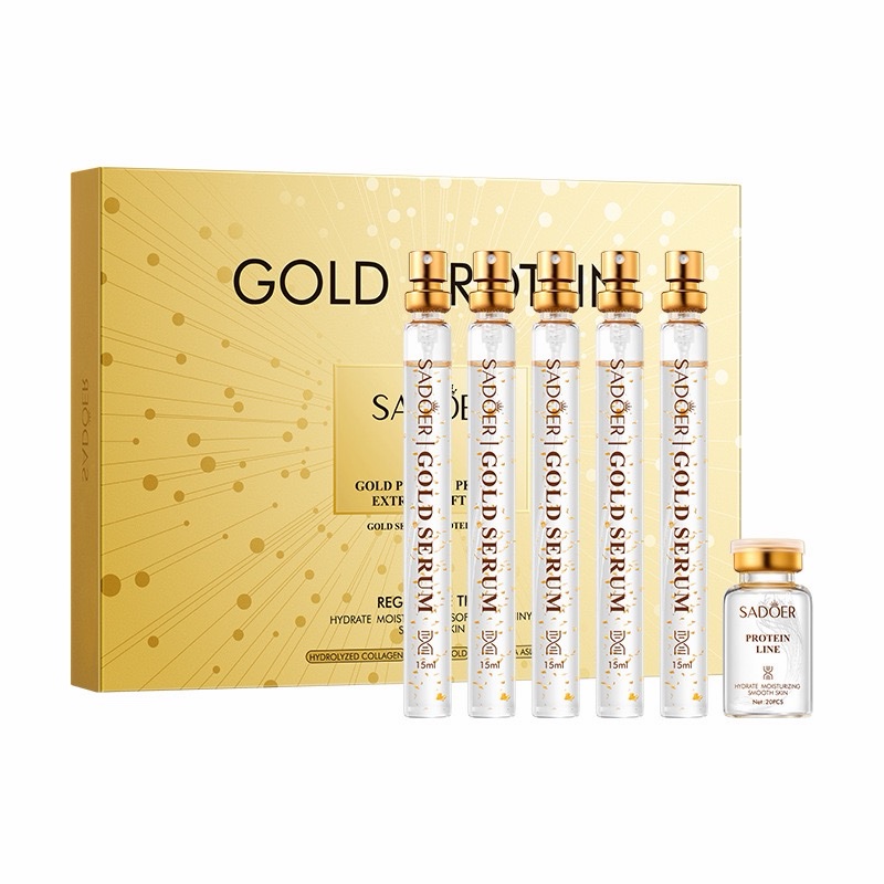 Kit Gold Protein 5 hilos facial + serum activador Sadoer