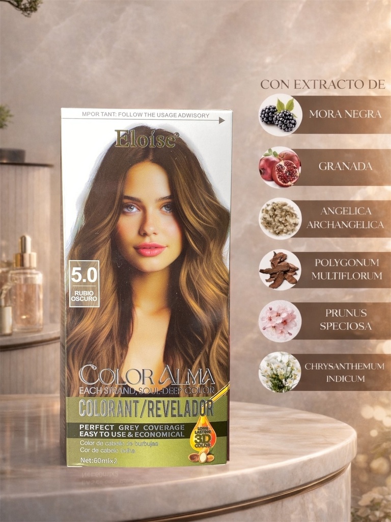 Kit completo de coloracion 5.0 RUBIO OSCURO ELOISE