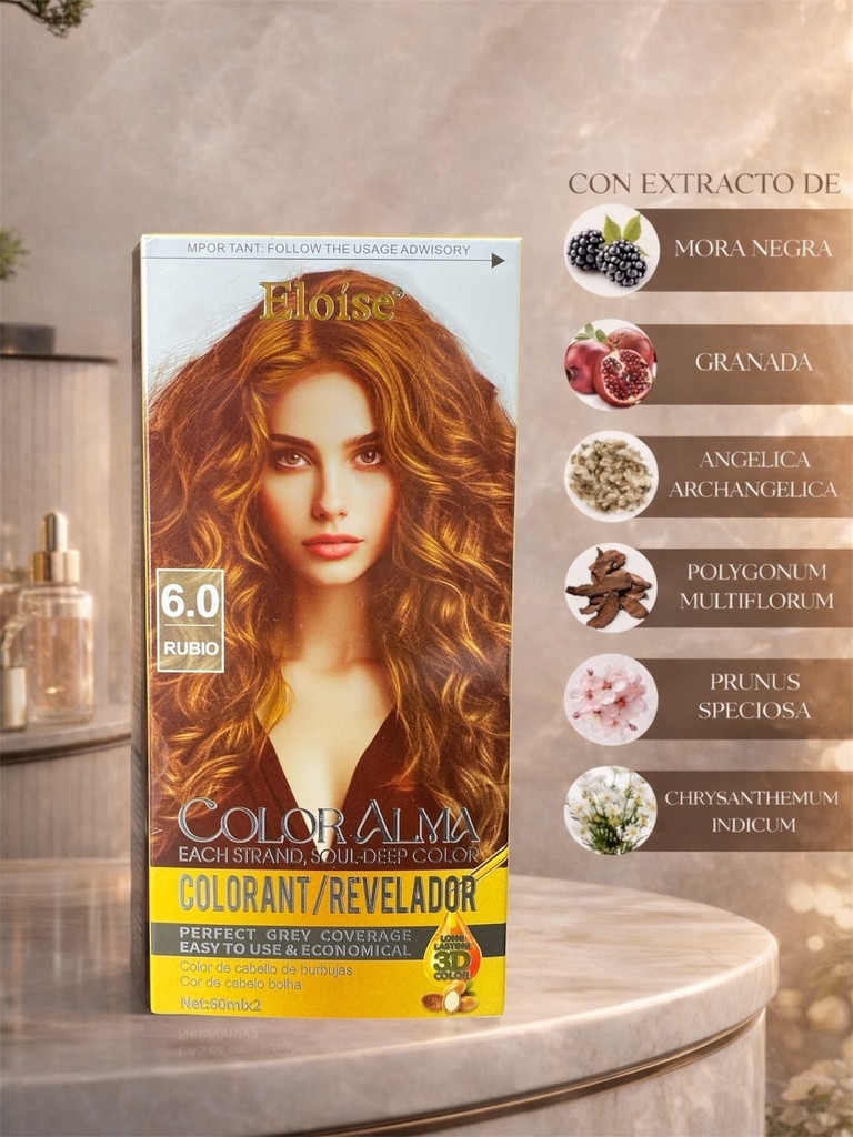Kit completo de coloracion 6.0 RUBIO ELOISE