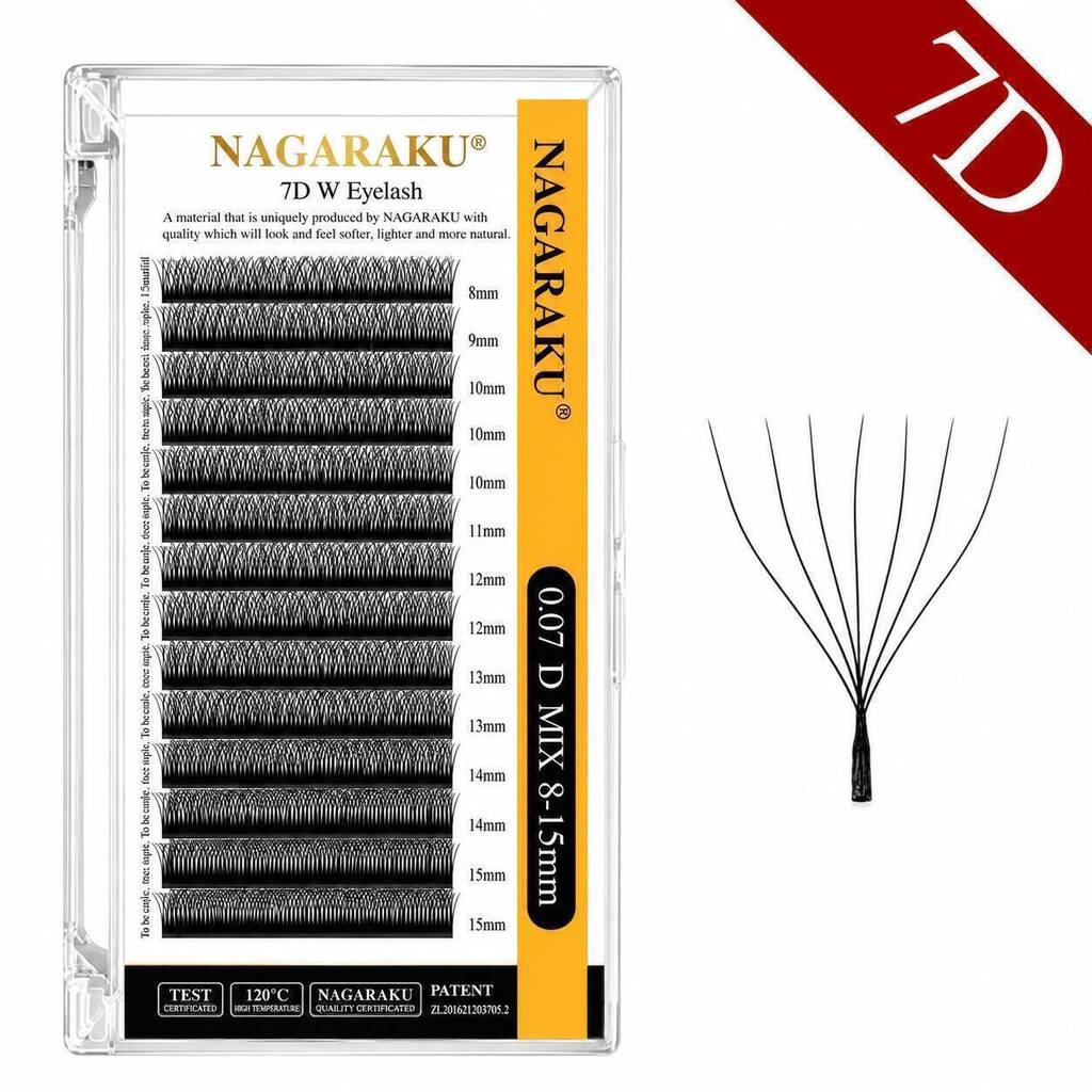 Pestañas NAGARAKU caja gris 7D 0.07D mix 8-15 mm NAGARAKU