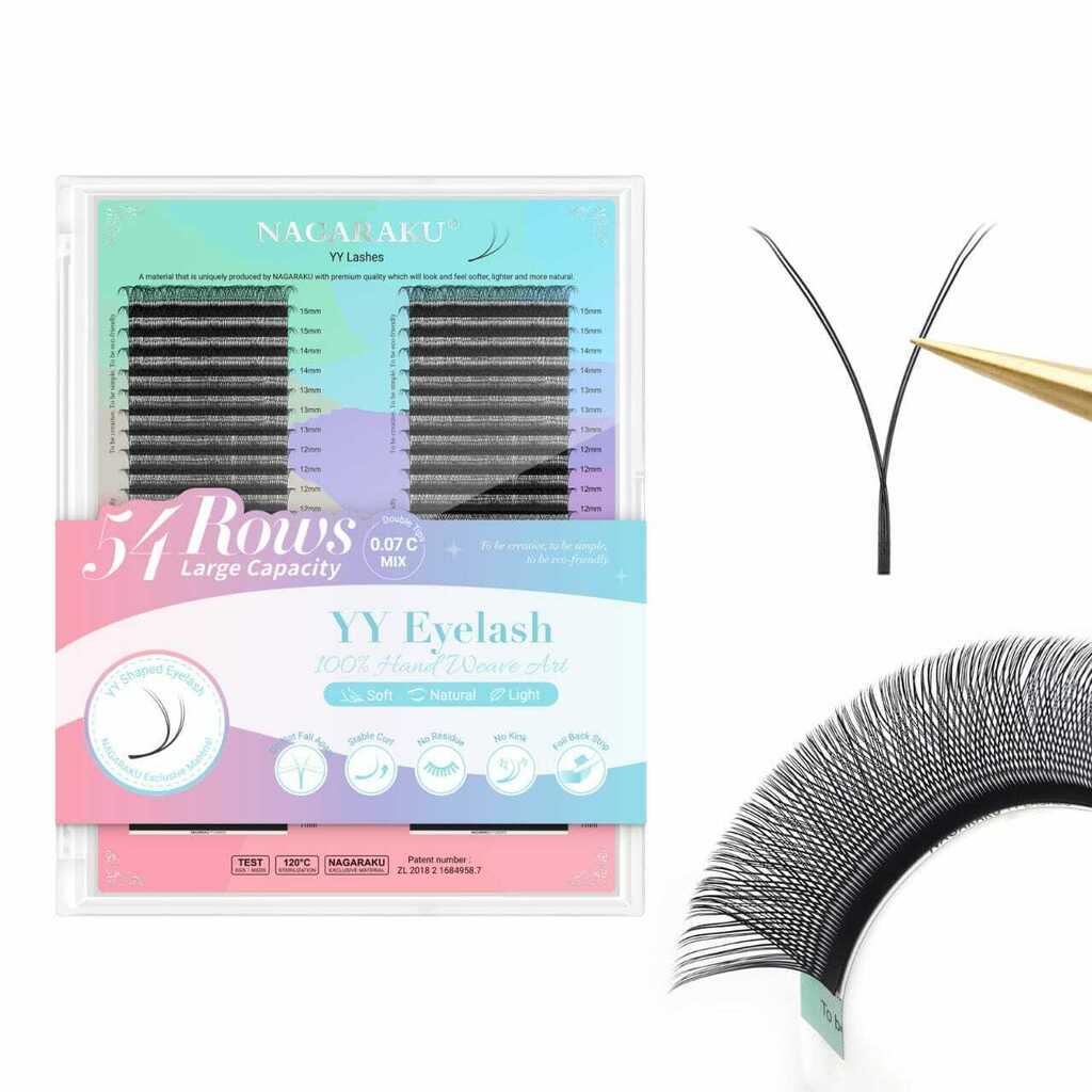Pestañas BLISTER 54 YY LASHES 0.07D mix 7-15 mm NAGARAKU