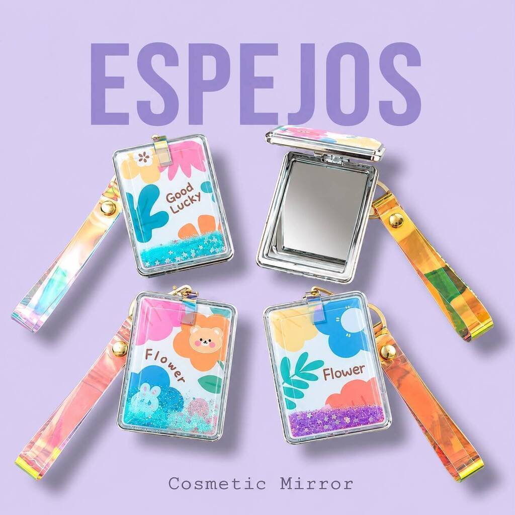 [PL-100776-HZJ-B] Espejo LLUVIA DE GLITTER SURTIDO
