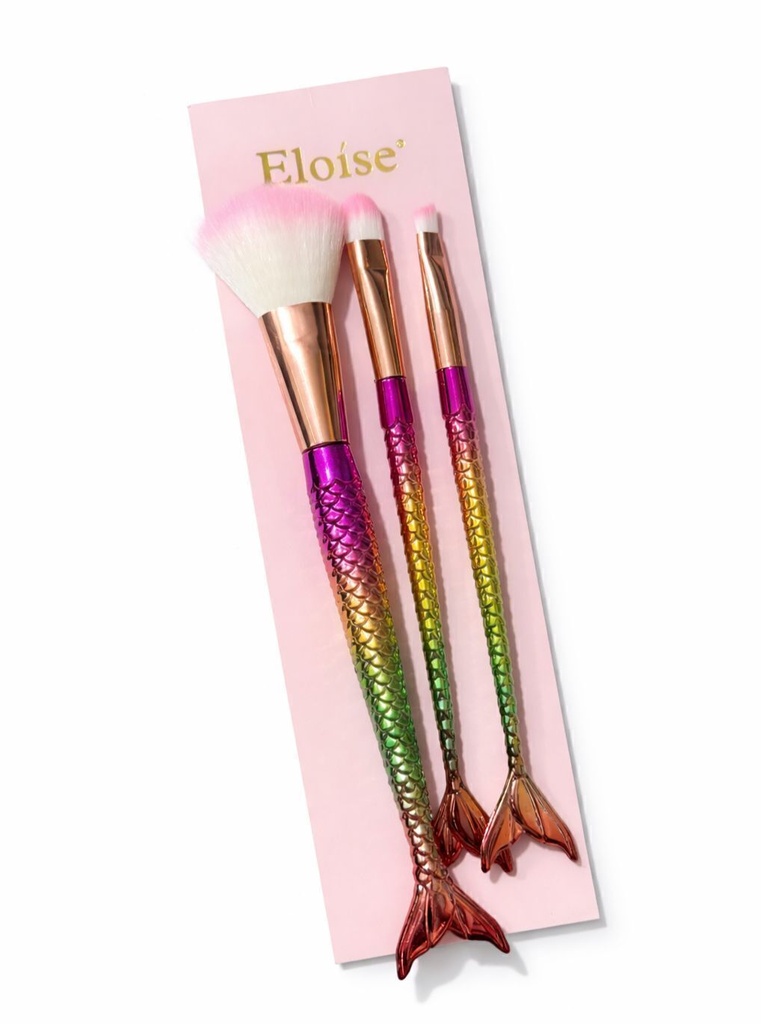 [PL-101896] Set de brochas x3 COLA DE SIRENA METALIZADO ELOISE