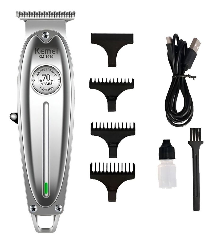 [PL-194933] Cortadora de pelo professional KEMEI KM-1949-1 PLATEADA